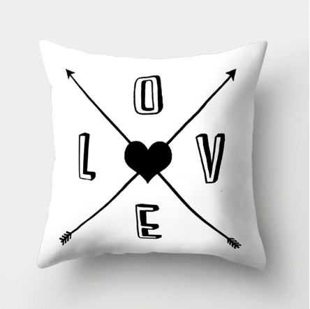 Minimalist Black and White Geometric Pillow Cover