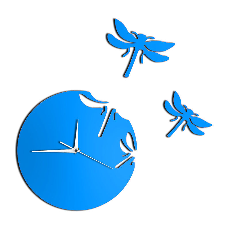 DIY Acrylic Dragonfly Wall Clock for Living Room Decor