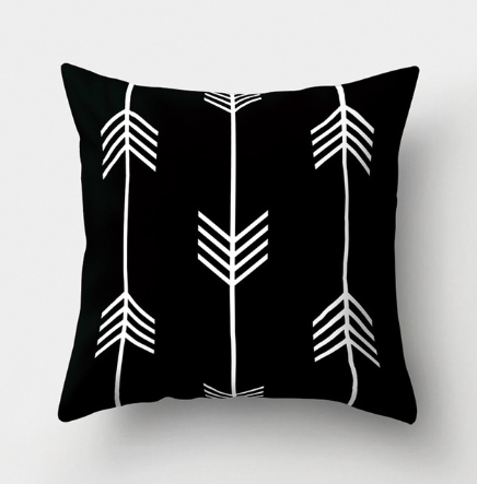 Minimalist Black and White Geometric Pillow Cover