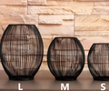Mediterranean Iron Birdcage with LED Candle Decor