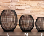 Mediterranean Iron Birdcage with LED Candle Decor