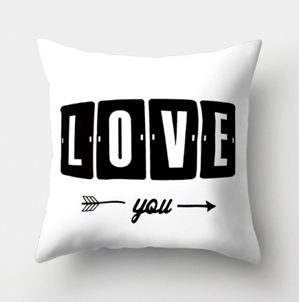 Minimalist Black and White Geometric Pillow Cover