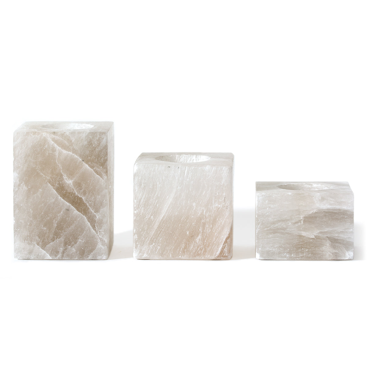 Candle Holder with Sugar Rock and Aromatherapy Design