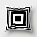 Minimalist Black and White Geometric Pillow Cover