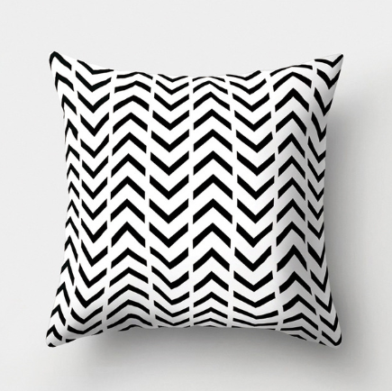 Minimalist Black and White Geometric Pillow Cover