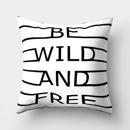 Minimalist Black and White Geometric Pillow Cover