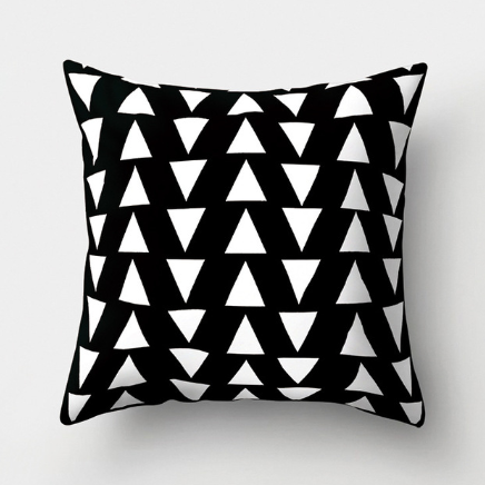 Minimalist Black and White Geometric Pillow Cover