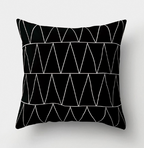 Minimalist Black and White Geometric Pillow Cover