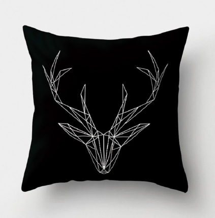 Minimalist Black and White Geometric Pillow Cover