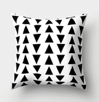 Minimalist Black and White Geometric Pillow Cover