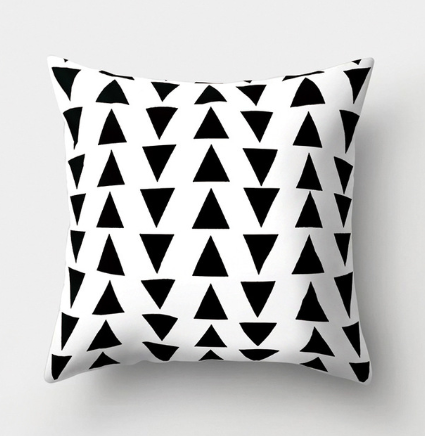Minimalist Black and White Geometric Pillow Cover